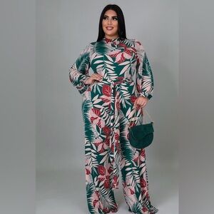 Long Sleeve Floral Jumpsuit